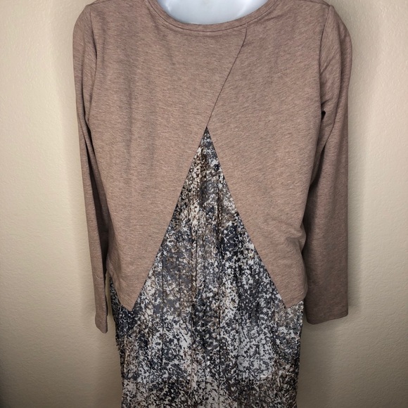 Logo lounge French terry pleated top cocoa tunic - Picture 6 of 6